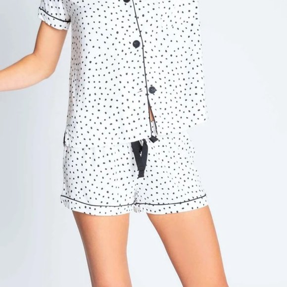 SOLD P.J. Salvage Polka Dot Modal Knit Pajamas - Picture 4 of 13